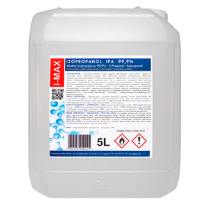 IPA I-MAX - alkohol izopropylowy 99,9%, izopropanol do odtłuszczania lakieru  - 5L 