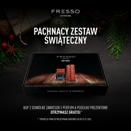 FRESSO Gift Box - zestaw Prezentowy - Perfumy & Zawieszki Zapachowe